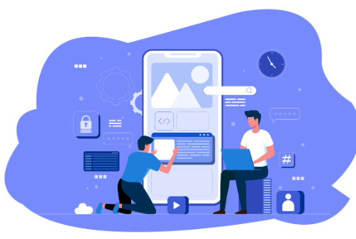 App design and development illustration